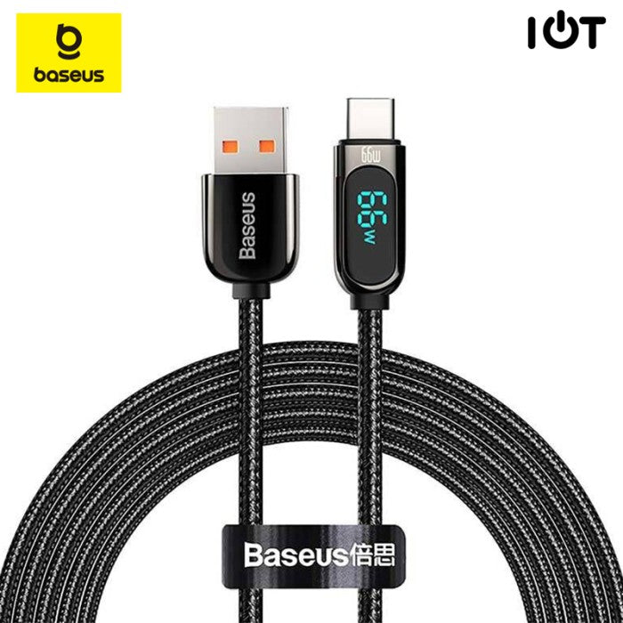 Baseus Display Fast Charging Data Cable USB to Type-C 66W 1m - CASX02