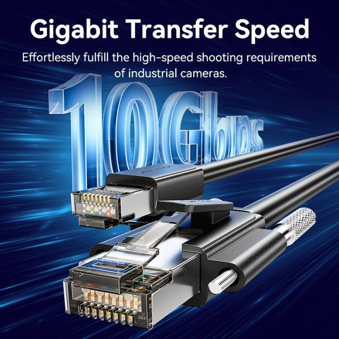 Vention Kabel Lan Ultra Flexible Cat6A SFTP Industrial Camera Ethernet Patch Cable RJ45 40Gbps 2000Mhz 12M 15M  - IBU