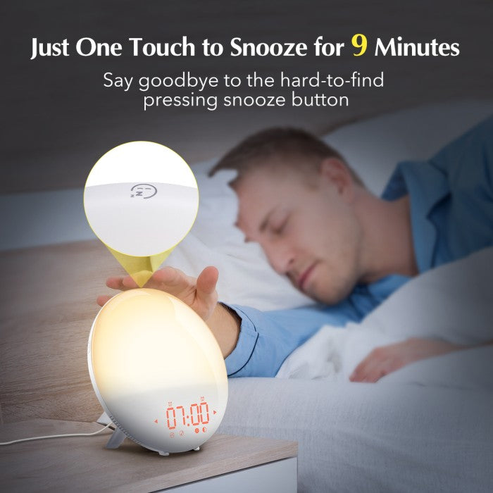 MPOW Pictek Wake Up Light Alarm Clock with 6 Alarm Sound - MPHM372AW - UK