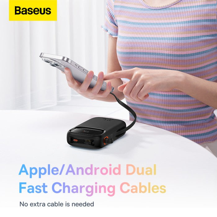 Baseus Qpow2 Dual-Cable Digital Display Powerbank 20000mAh 22.5W