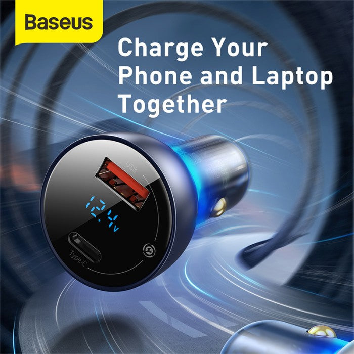 Baseus Particular Digital Display QC+PPS Quick Charger Car Charger 65W