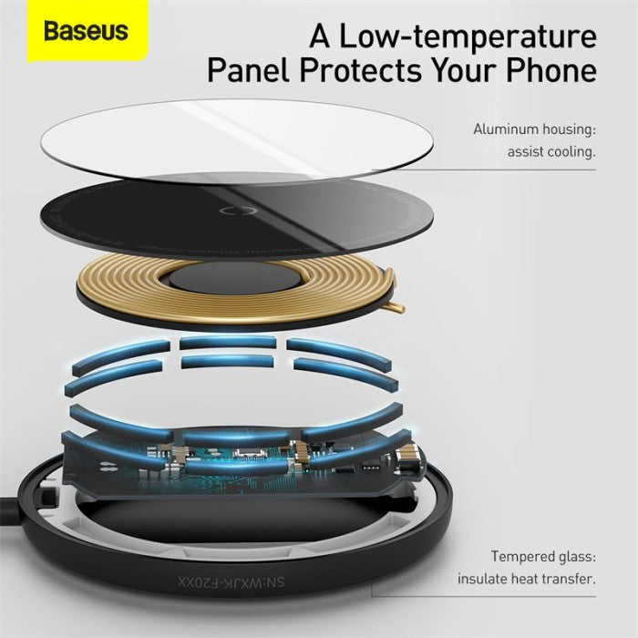 BASEUS Simple Mini Magnetic Wireless Charger - WXJK