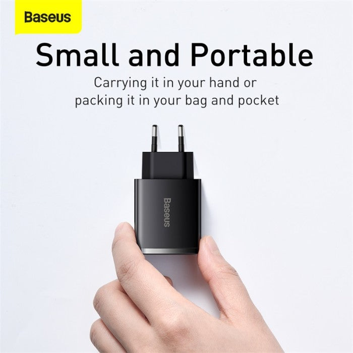 Baseus Compact Adaptor Quick Charger 2U+C 30W EU -CCXJ-E