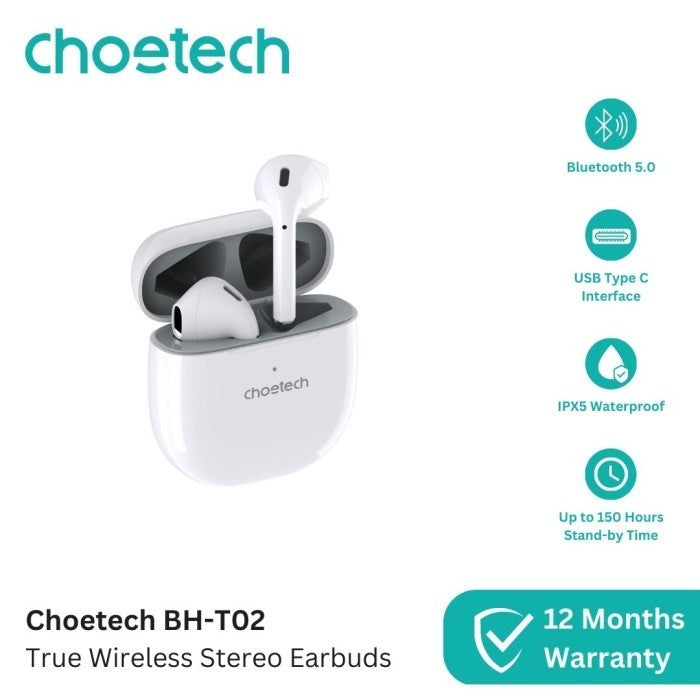 Choetech BH-T02 TWS True Wireless Earbuds Earphone Waterproof Sport