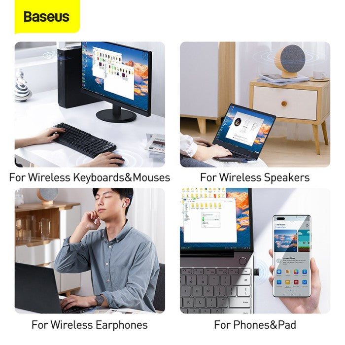 Baseus BA04 Mini Adapter Wireless Bluetooth Dongle Receiver USB 5.0