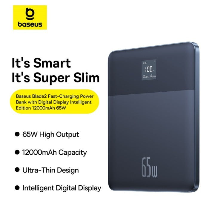 Baseus Blade2 65W Fast-Charging Powerbank 12000mAh With Cable Type C To C 100W