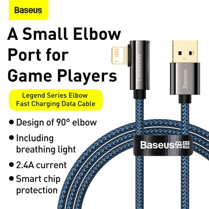 BASEUS Legend Series Elbow Fast Charging Data Cable USB to iPhone 2.4A