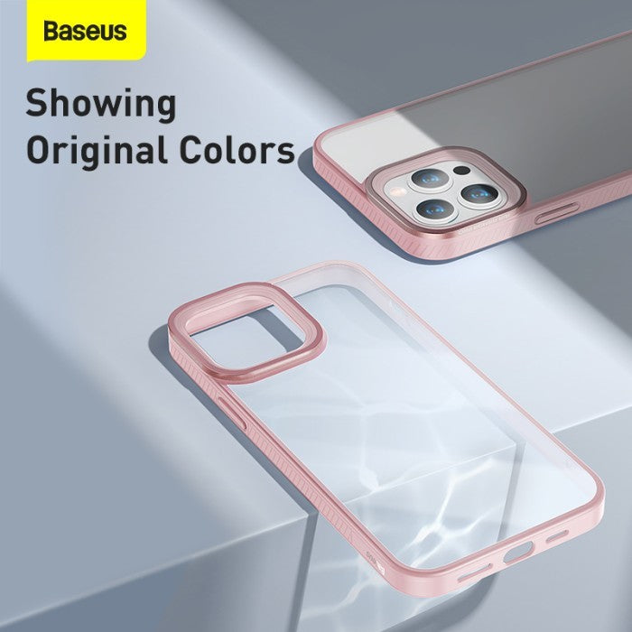 Baseus Crystal Phone Case For iP 13 pro max 2021 Pink