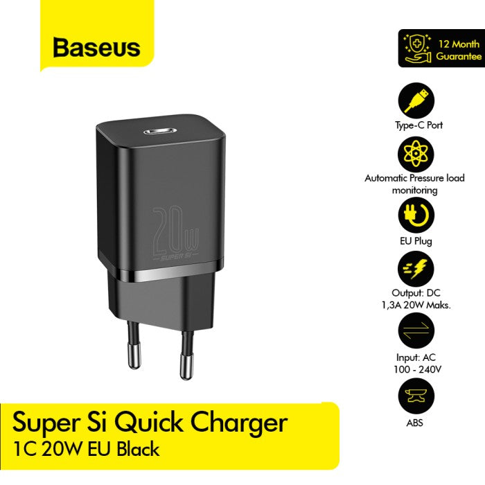 BASEUS Super Si Quick Charger 1C 20W EU CCSUP-B