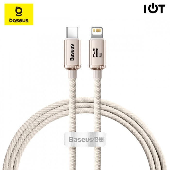 BASEUS Kabel Crystal Shine Fast Charging Data Type-C to iP 20W-CAJY001