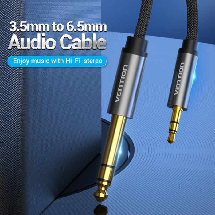 Vention Kabel Audio Cable AUX 3.5mm TRRS to 6.5mm Male to Male Nylon Braided 1M 3M 5M - BAI