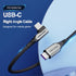 Vention Kabel USB C Right Angle  to C 5A Fast Charging Cable Cotton Braided - TAK
