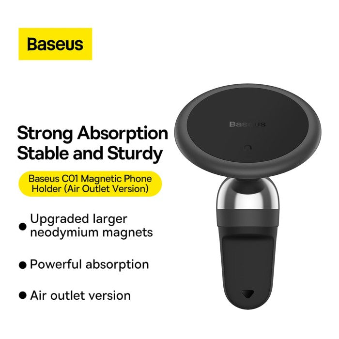 Baseus C01 Phone Holder Magnetic (Air Outlet Version) - SUCC