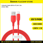 Baseus Colourful Kabel Charger Iphone 14 A to Lightning 1.2M - CALDC-0