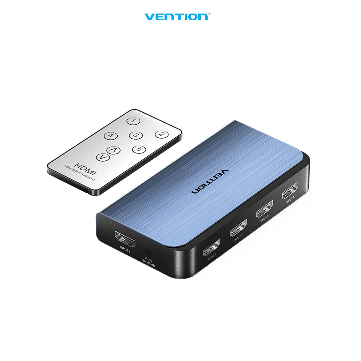 Vention HDMI Switcher 5in 1 Out 4K 60Hz HDR Aluminum Alloy - AKC