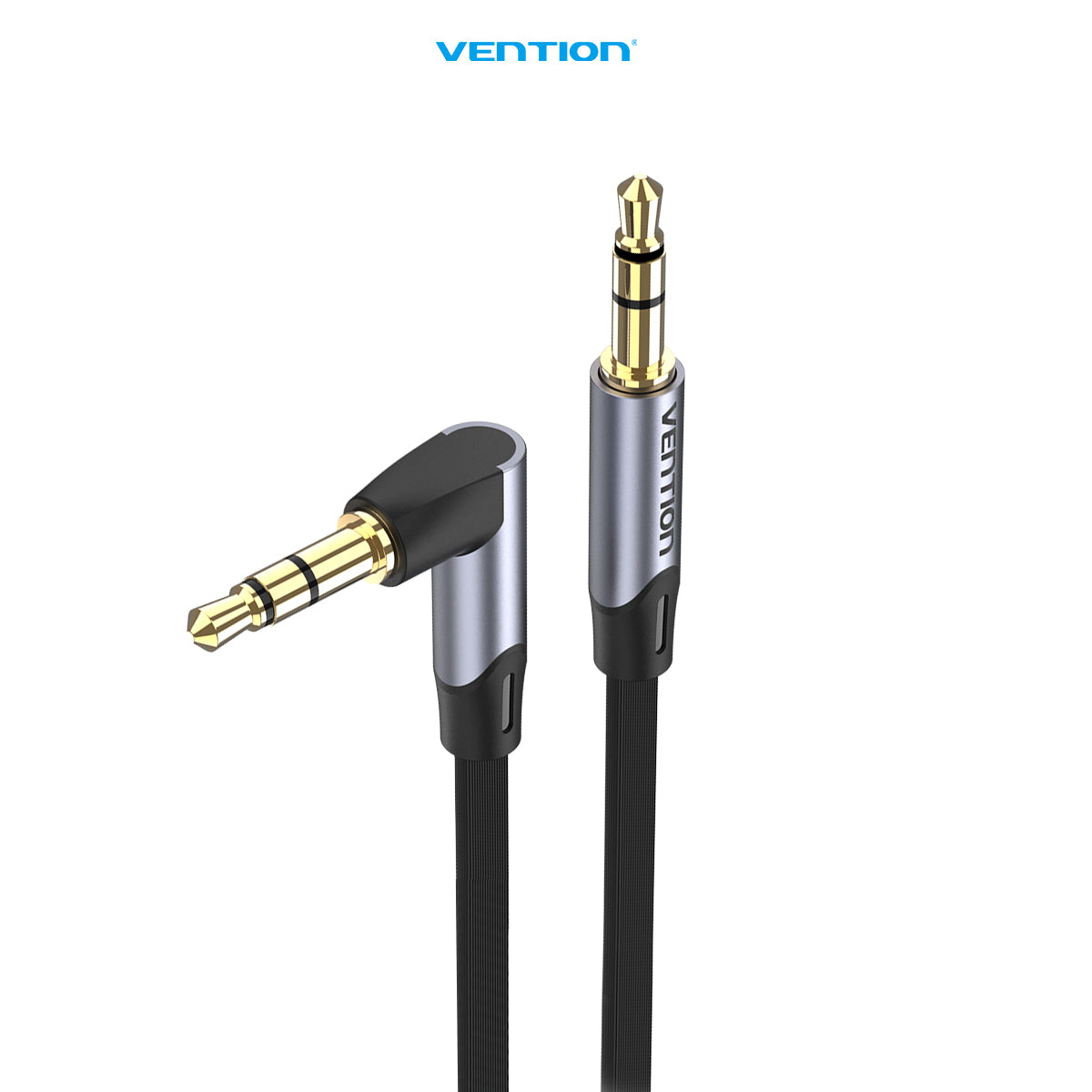 Vention Flat Kabel Jack Audio 3.5mm to AUX 3.5mm Right Angel - BAN
