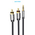 Vention Kabel Adapter Cable Jack Audio 3.5mm Male to 2 RCA Male High Quality 1M 2M 3M 5M 8M - BCF