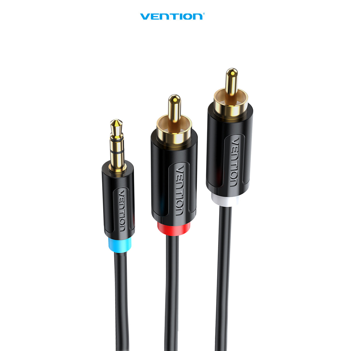 Vention Kabel Connector Jack Audio 3.5mm Male to dual Male RCA Adapter PVC Cable 1M 2M 3M 5M - BCL