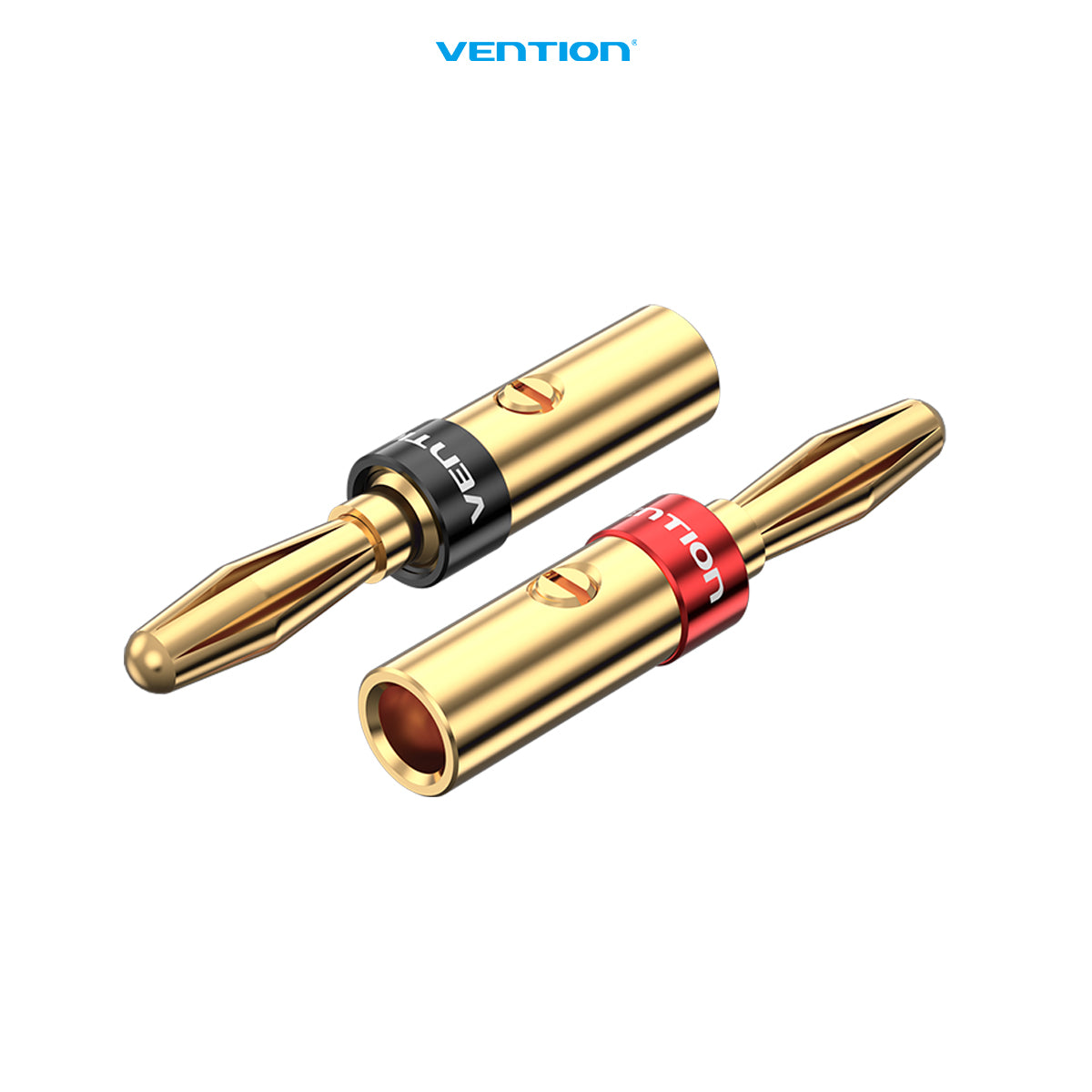 Vention Konektor Speaker Jack Banana Plugs Gold Plated - BFD