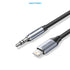 Vention Kabel Converter Cable Lightning to Jack Audio 3.5mm Aux Male Adapter Cotton Braided 1M 1.5M - BMC