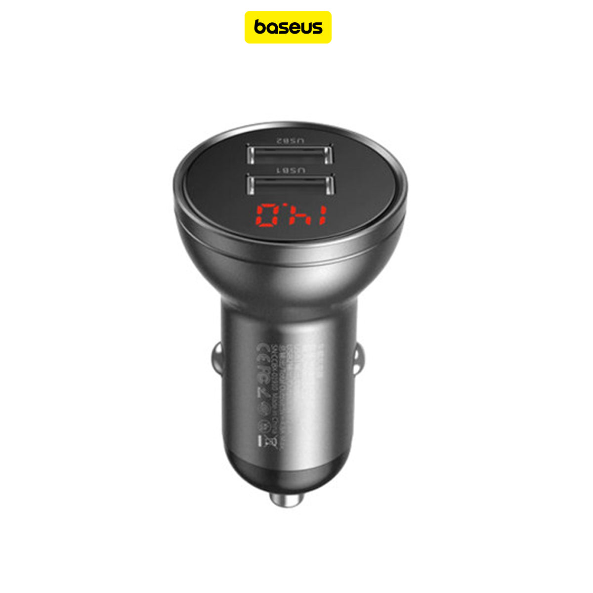 Baseus Digital Display Dual USB 4.8A Car Charger 24W - CCBX