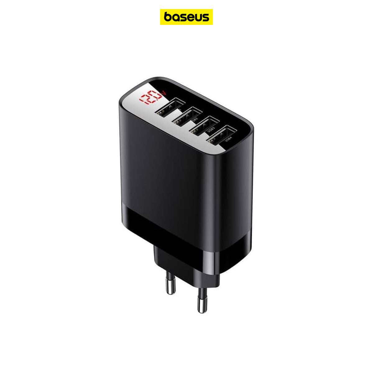 BASEUS Mirror Lake Digital Display 4USB Travel Charger 30W EU CCJMHB-B