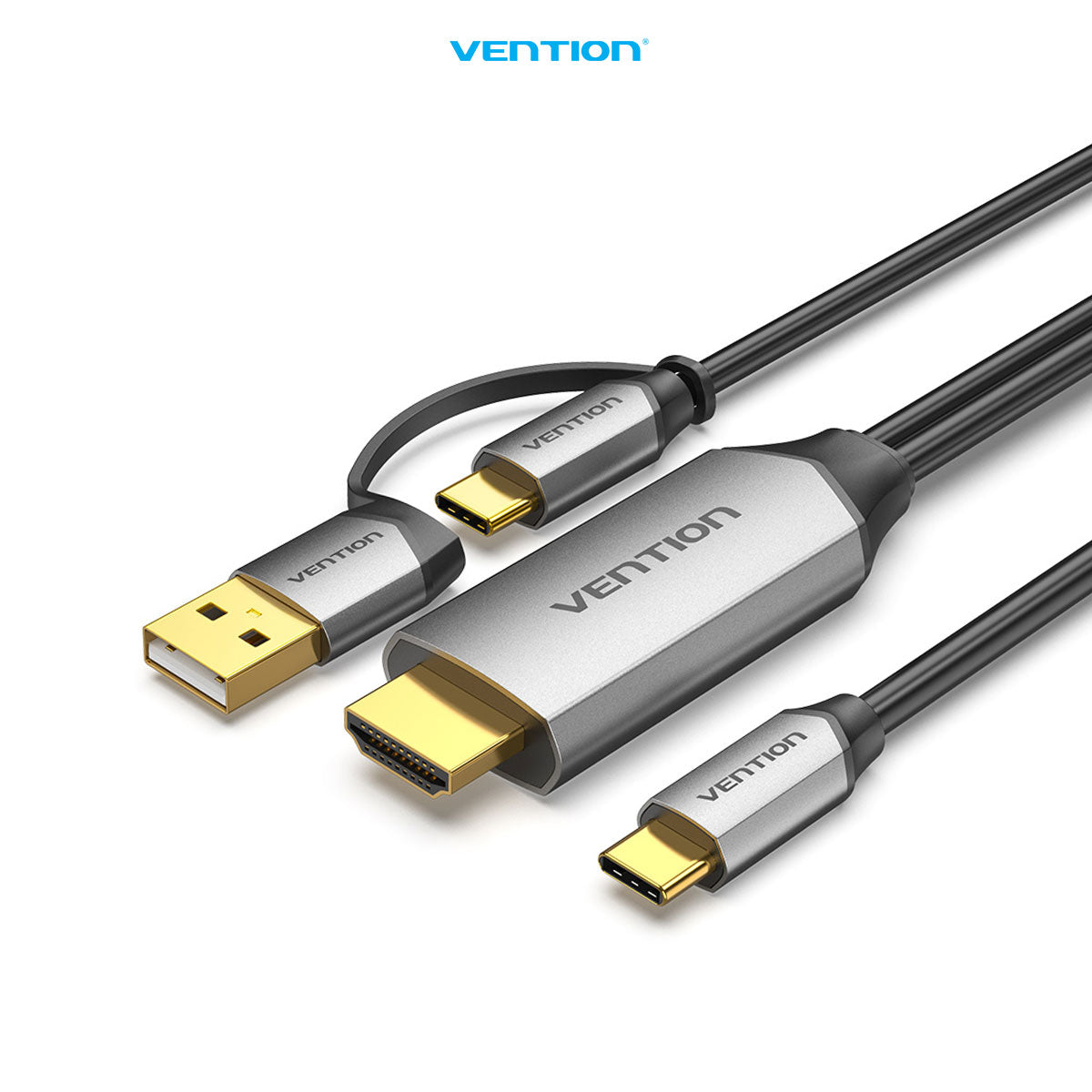 Vention Kabel USB Type C to HDMI 4K@60hz With Power Supply 2in1 USB A/C MHL - CGX