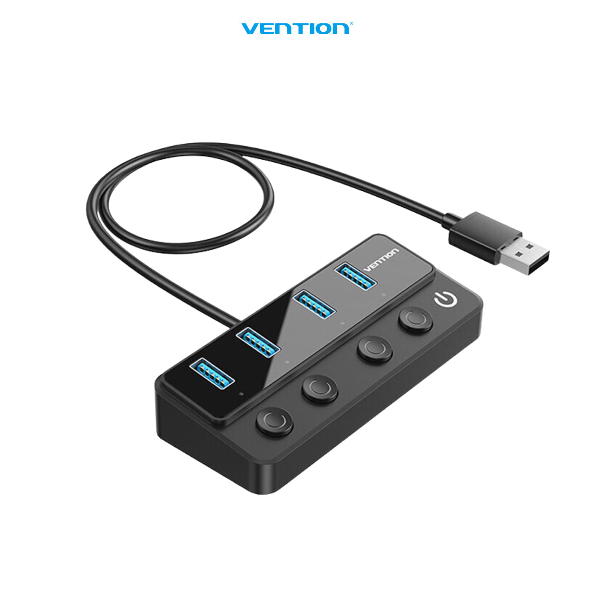 Vention USB Hub 3.0 4 Port With Individual Power Switches - CHW
