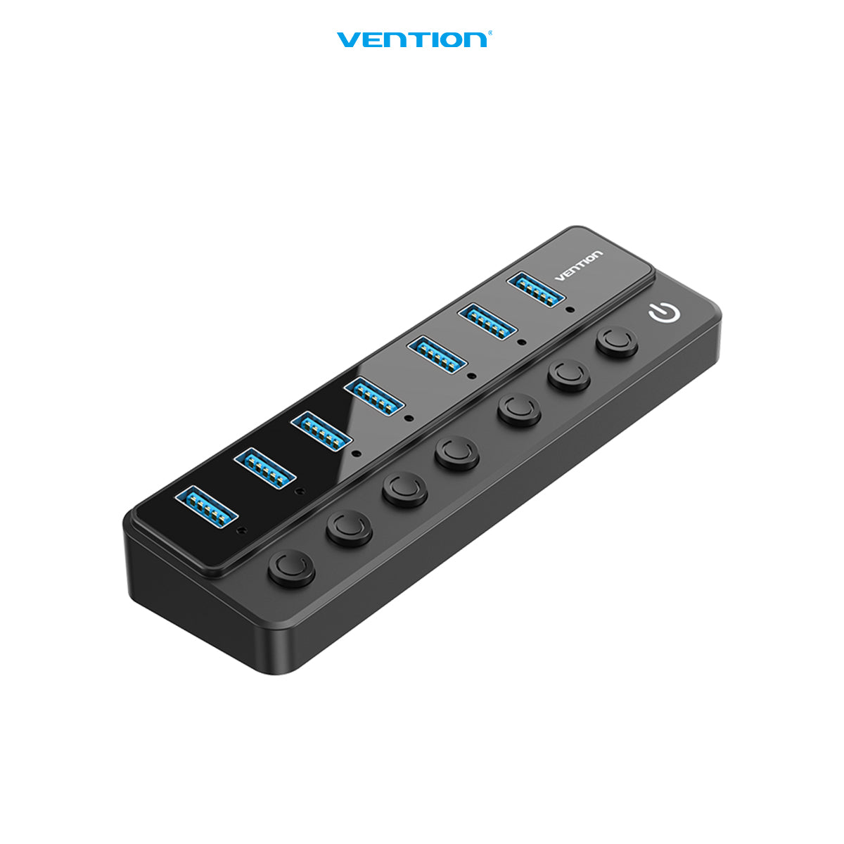 Vention Hub 8 in 1 3.0 WIth individual Power Switches Led & DC 5.5mm Power Adapter - CHX