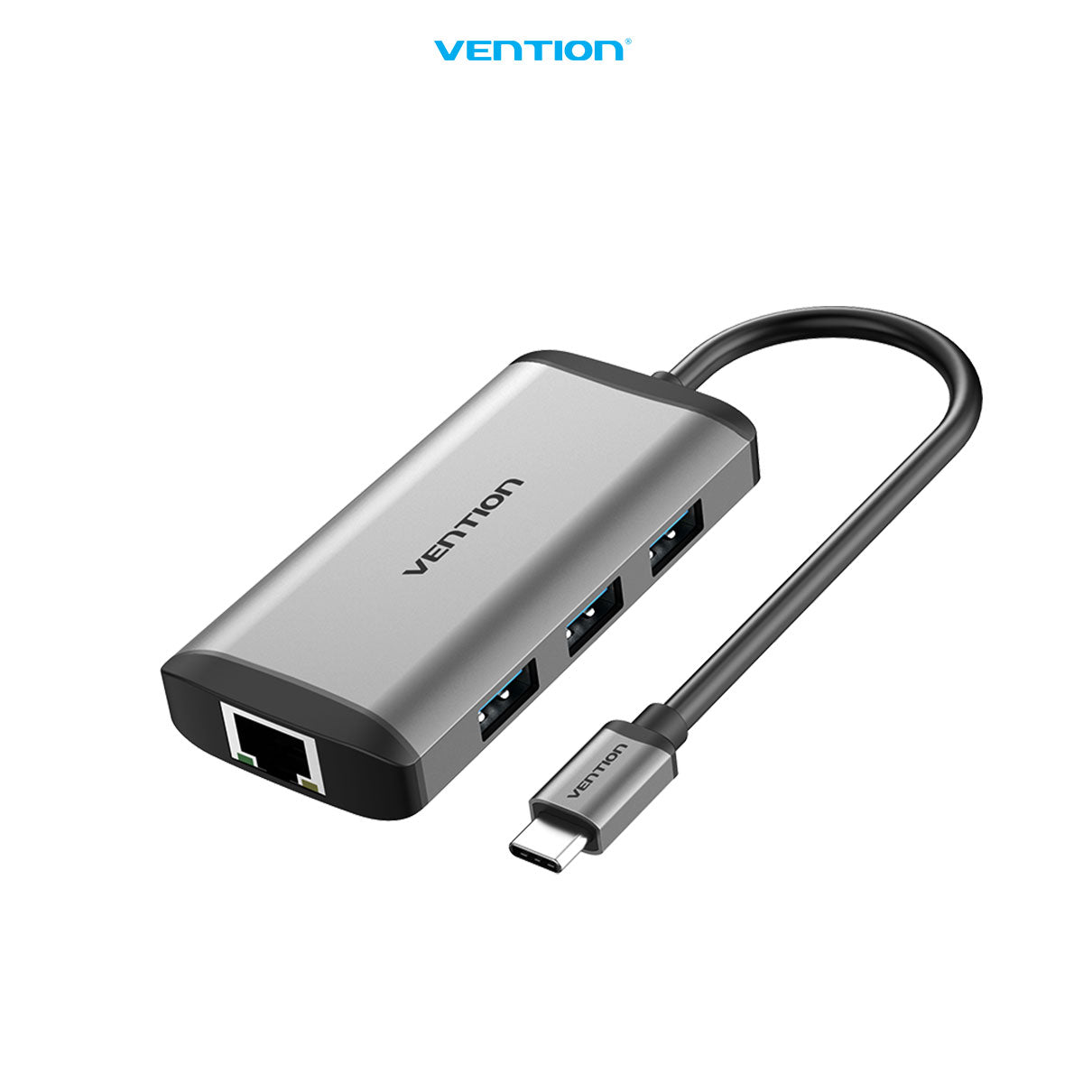Vention Converter USB Type C to HDMI USB 3.0 RJ45 PD 0.15M Docking Station - CNC