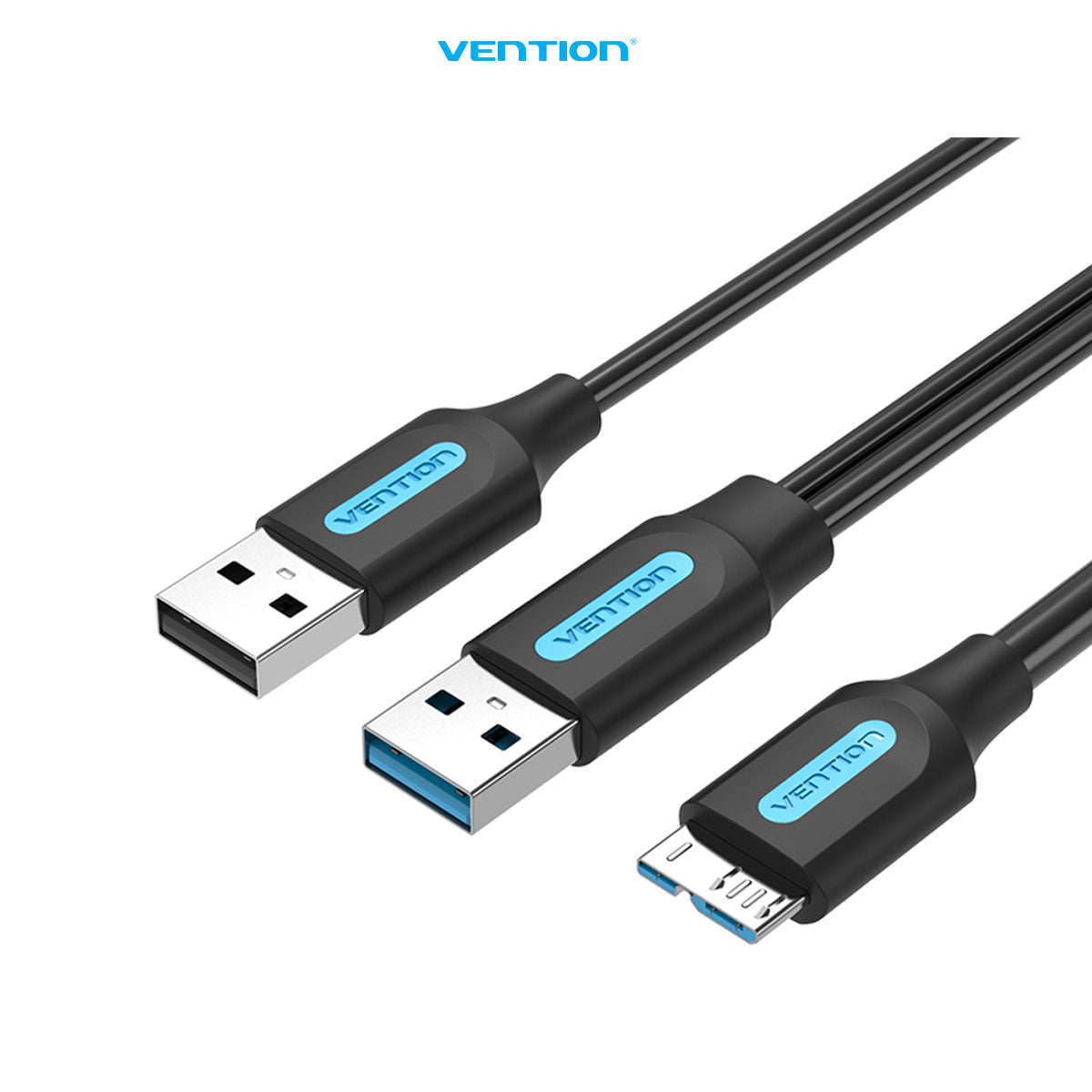 Vention Kabel Data Hardisk Eksternal USB 3.0 A Male to MICRO B Cable Power Supply - CQP