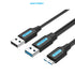 Vention Kabel Data Hardisk Eksternal USB 3.0 A Male to MICRO B Cable Power Supply - CQP
