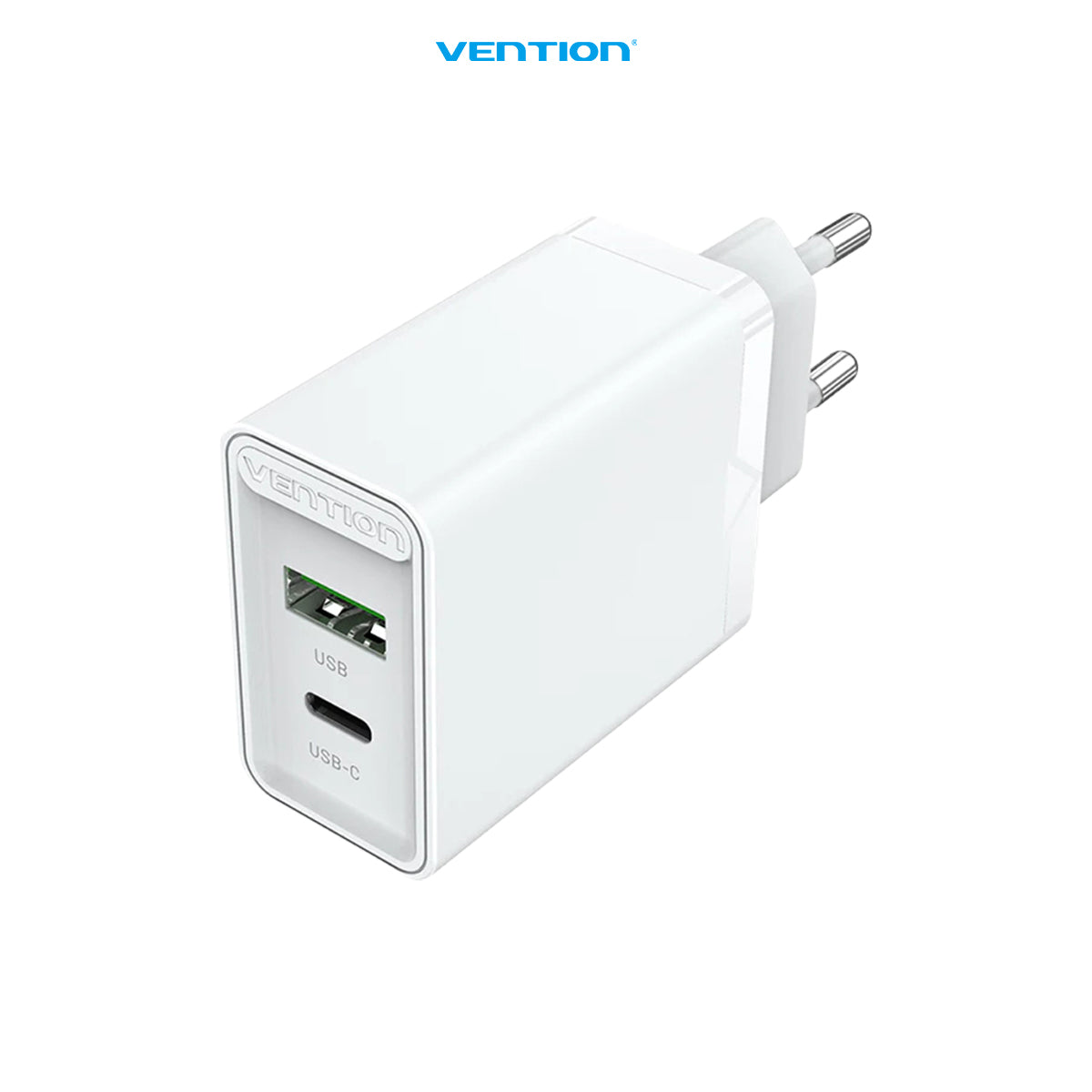 Vention Adaptor Kepala Charger USB (A+C) 20W PD For Apple Iphone Android - FBB