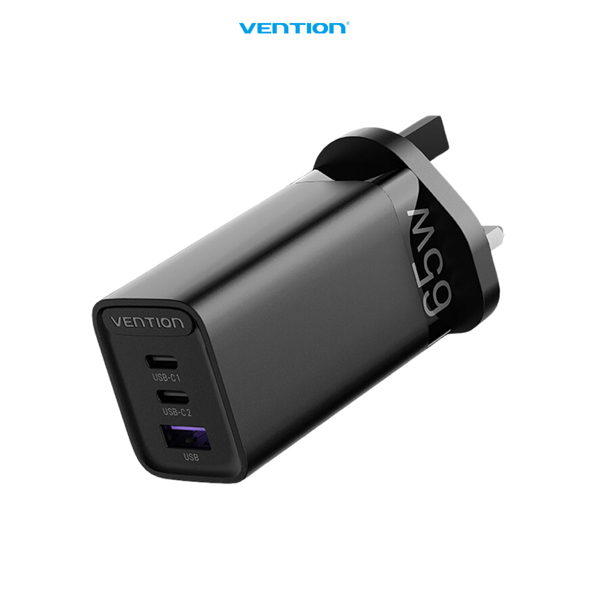 Vention Wall Charger Gan Charger 2C+A 65W PD Fast Charging UK Version - FED