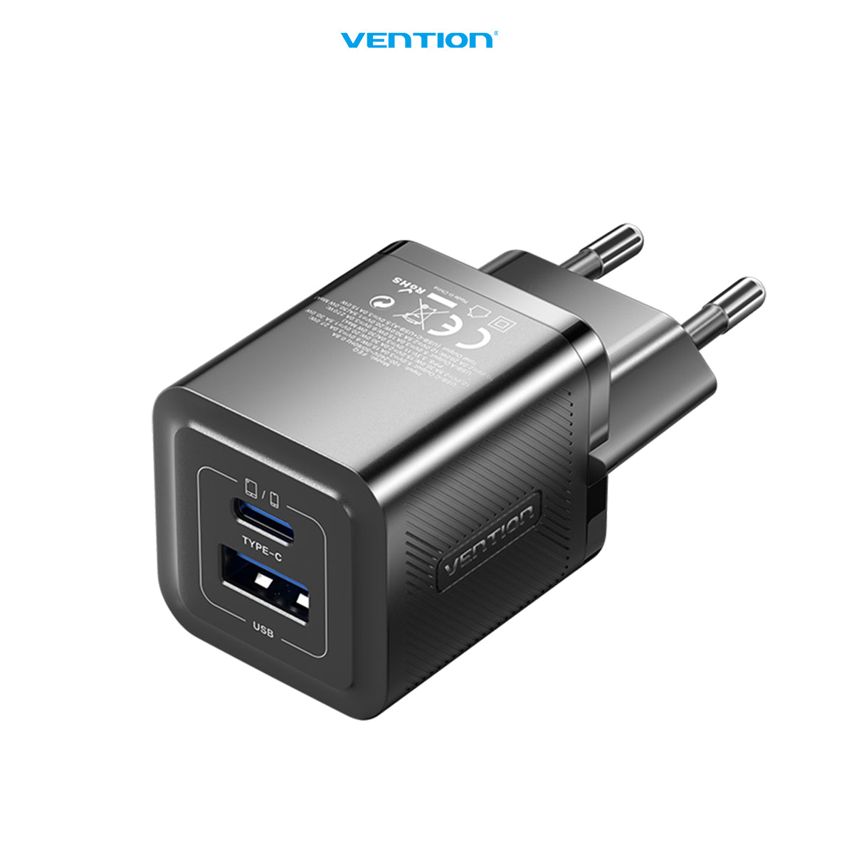 Vention Charger Adaptor GaN 30W PD USB C+A Fast Charger - FEQ