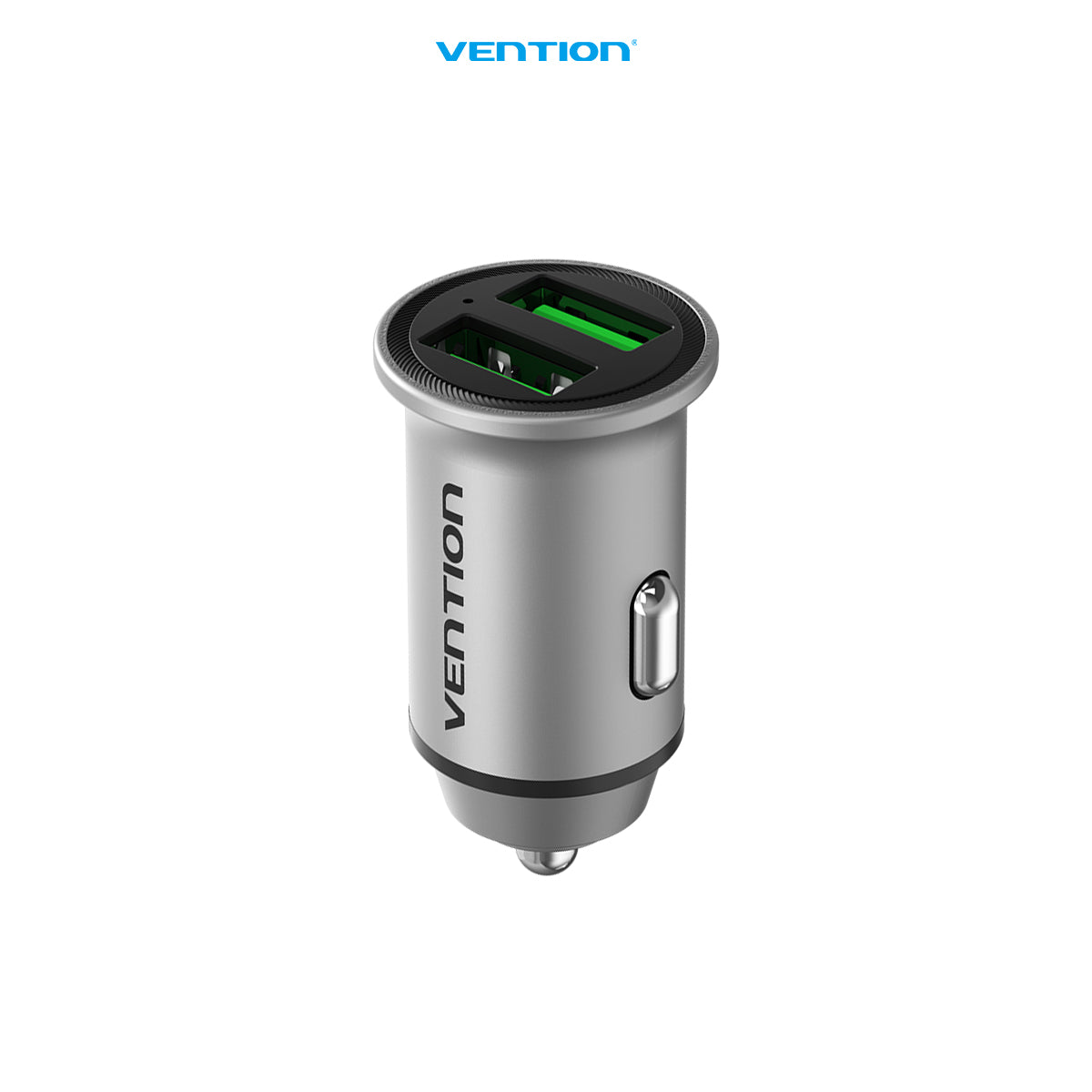 Vention Car Charger Mini Dual Port USB A 18W Fast Charging - FFA