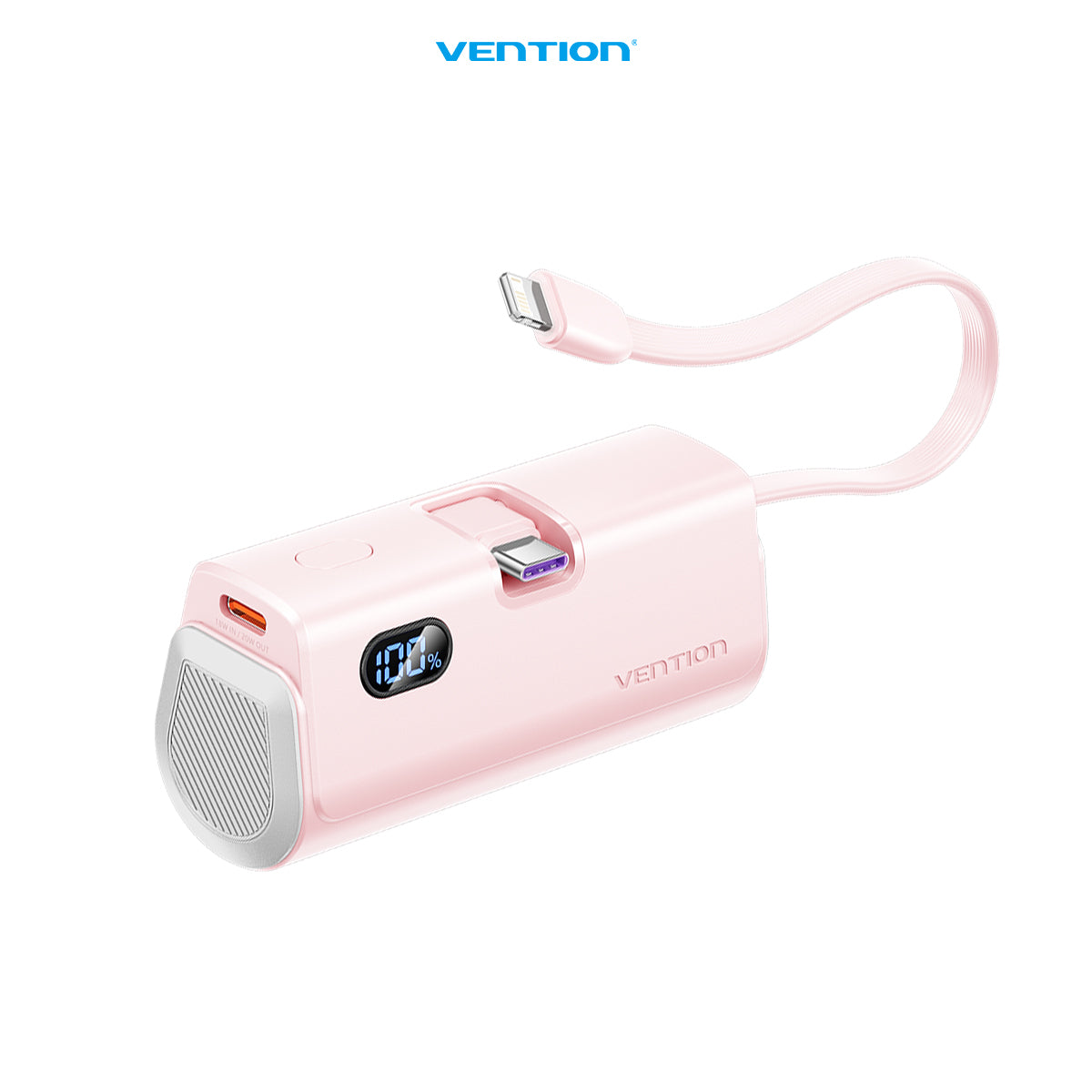 Vention Mini Powerbank 4800mAh USB Type C Lightning Cable 22.5W Fast Charging - FHQ