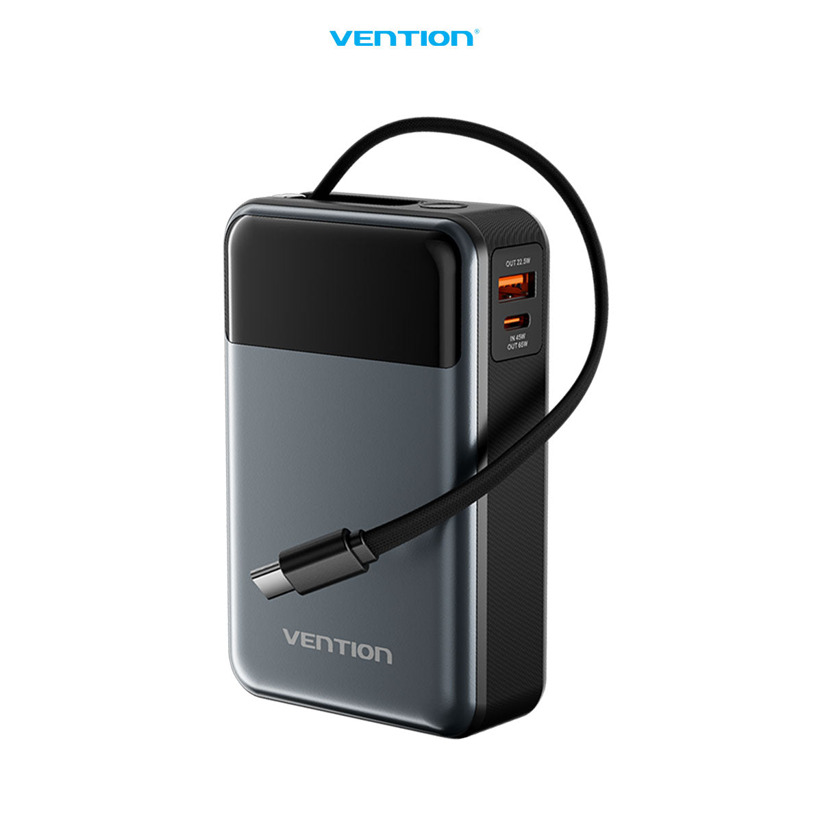 Vention Power Bank 20000mAh 65W QC PD PPS  LED Display For Laptop Charging with Lanyard - FHY