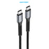 Vention Kabel Chager Cable USB 2.0 Type C to C Male to Male Cable 3A 60W 480 Mbps Cotton Braided - H15