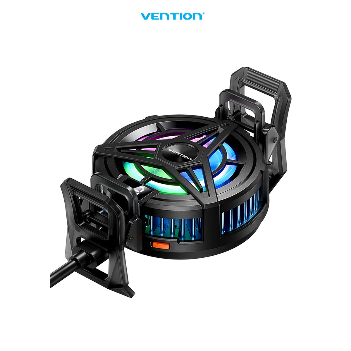 Vention Kipas Pendingin Magnetic Mobile Phone Fan Cooler with 3 Gear Adjustment LED - KQK