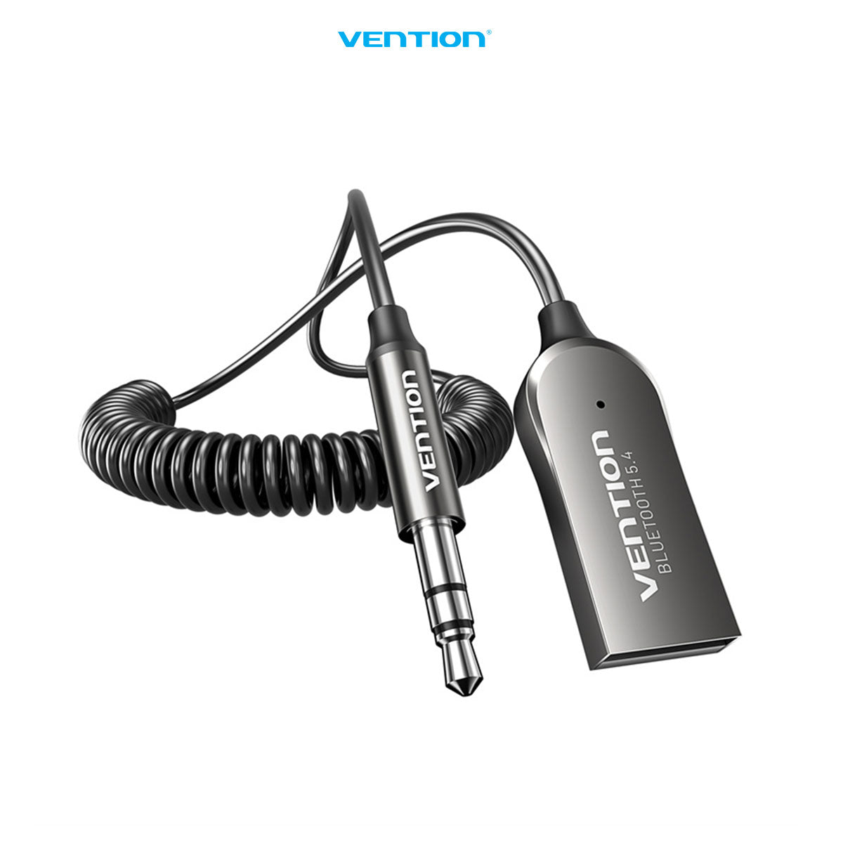 Vention Kabel USB 2.0 Male to AUX TRS 3.5mm Car Wireless Bluetooth 5.4 Audio Receiver Coiled Cable HIFI - NAI
