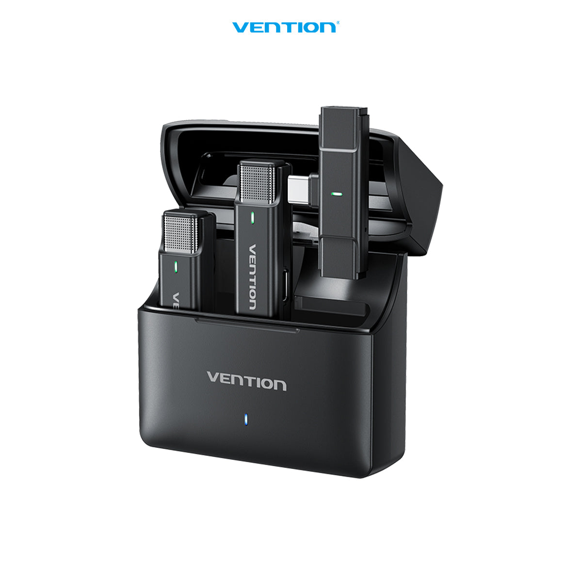 Vention Wireless Lavalier Microphone Mic Clip On For Live Streaming With Charging Case - NCA