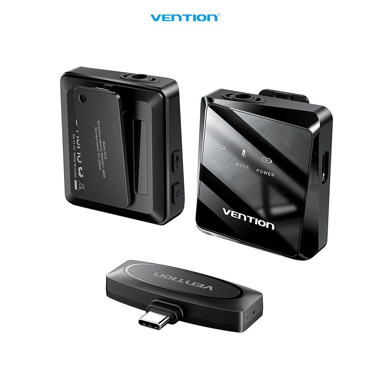 Vention Wireless Lavalier Microphone Mic Clip On For Live Streaming - NCB