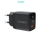 Choetech PD6051 GaN Adaptor Wall Charger PD 35W Dual USB Type C EU - Black