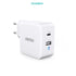 Choetech PD8002 Charger GaN 65W 45W PD QC Dual Port USB A + C