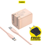 BUNDLING - Baseus Super Si Pro Quick Charger 1C 20W + Kabel C to iP CN