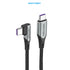 Vention Kabel USB C Right Angle  to C 5A Fast Charging Cable Cotton Braided - TAK