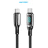 Vention Kabel USB Type C to C Male 5A 480 Mbps 100W Smart LED Display Cable Cotton Braided - TAY