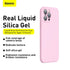 Baseus Phone Case iP 13 Pro 2021 Liquid Silica Gel Protective Camera Lenss - Pink
