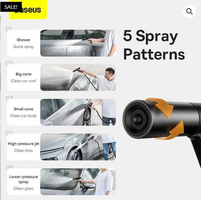 Baseus GF5 Car Wash Spray Nozzle Black-HITAM